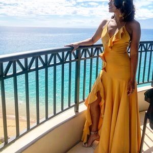 Mustard Yellow maxi dress small